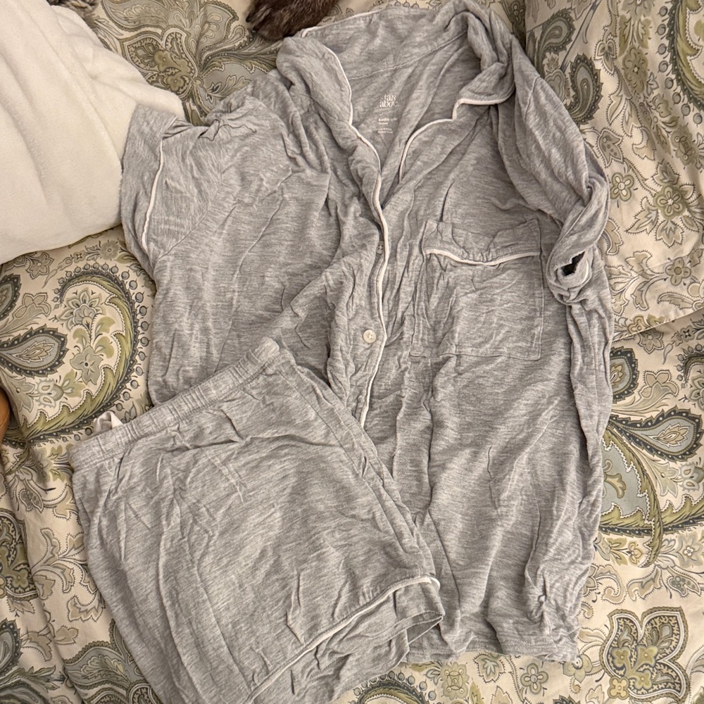Stars Above Gray Pajama Set